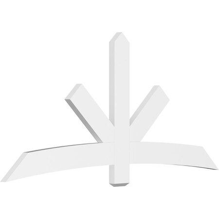 Ekena Millwork Alberta Architectural Grade PVC Gable Bracket, 84"W x 38 1/2"H x 2"D x 6"F, 11/12 Pitch GBP084X39X0206ALB00